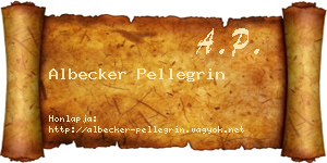 Albecker Pellegrin névjegykártya